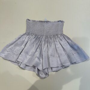 Koch Silver Smocked Strapless Dress